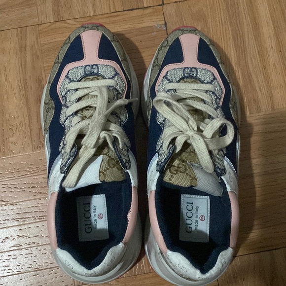 Gucci Shoes Gucci Rhyton Mixed Media Gg Canvas Sneaker Poshmark